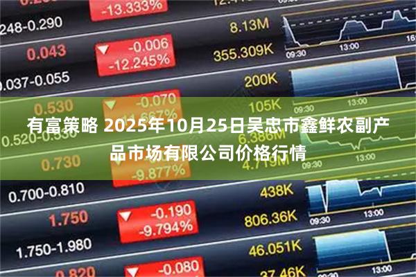 有富策略 2025年10月25日吴忠市鑫鲜农副产品市场有限公司价格行情
